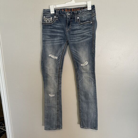 Rock Revival Blue Straight Leg Jeans - Picture 1 of 4